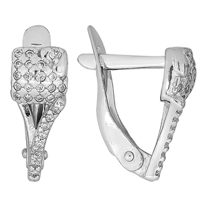 Серёжки Английские Фианит