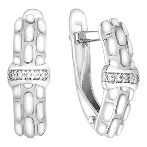 Серёжки Английские Фианит