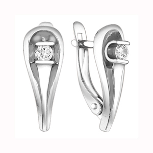 Серёжки Английские Фианит