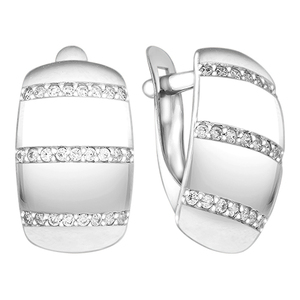 Серёжки Английские Фианит