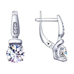 Серёжки Английские Фианит